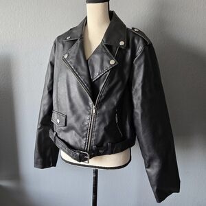 F21+ Faux Leather Biker Jacket